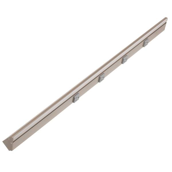 36.5" 18 watt 120 volt Natural White Satin Nickel Remote Power Series LED Lighted Power Strip
